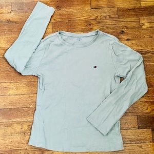Taupe Tommy Hilfiger Long Sleeved Tee Shirt